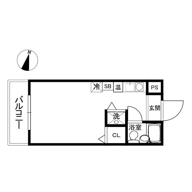 シャンボール(ワンルーム/1階)の間取り写真