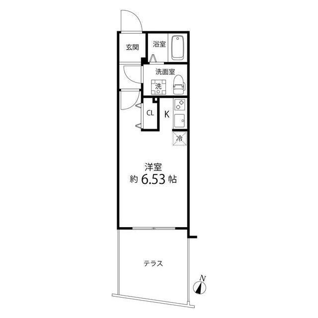 BRANCHE中野本町(ワンルーム/1階)の間取り写真