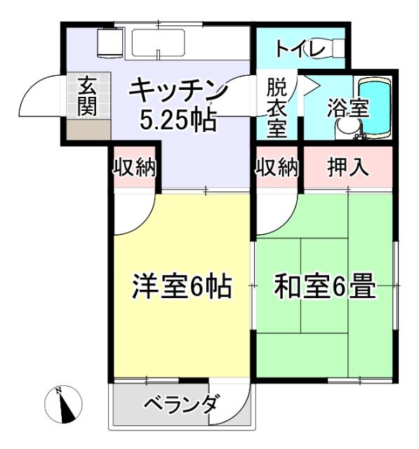 フレクス千秋(2K/3階)の間取り写真