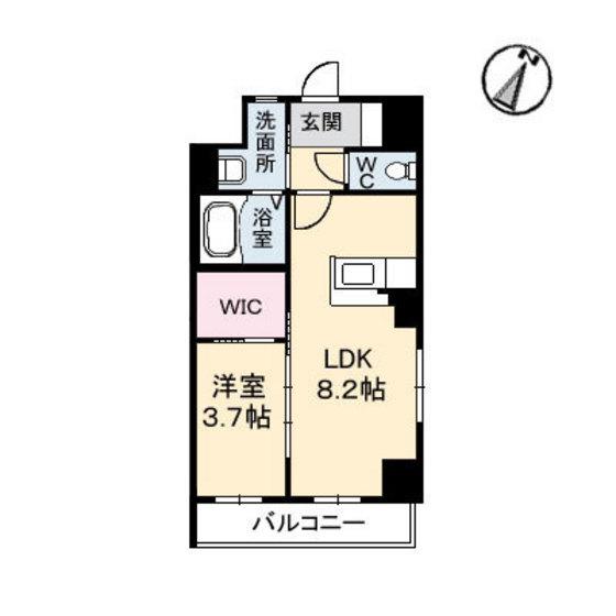 メゾン呉駅前(1LDK/5階)の間取り写真