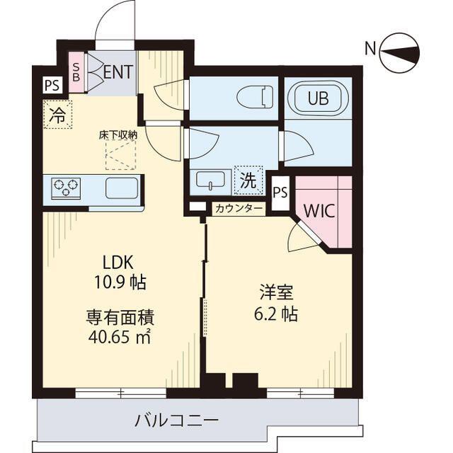 ブランシェ中野新橋(1LDK/1階)の間取り写真