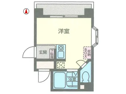 ドーヤマハイツ(1K/2階)の間取り写真
