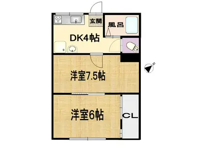 Fメゾン熱田II(2DK/3階)の間取り写真