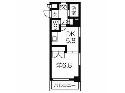シャンポール大須(1DK/3階)の間取り写真