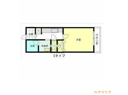 グレイスNF(1K/2階)の間取り写真