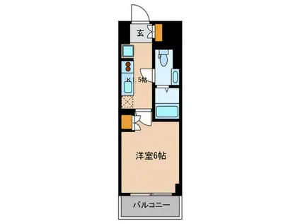 プラウドフラット神楽坂II(1K/6階)の間取り写真