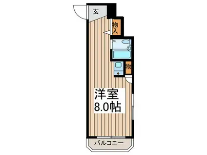 サロンボングウ(ワンルーム/3階)の間取り写真