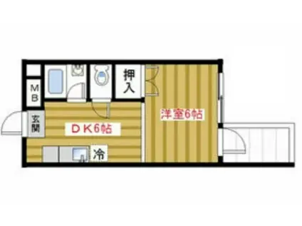 コーポ大塚台(1DK/5階)の間取り写真