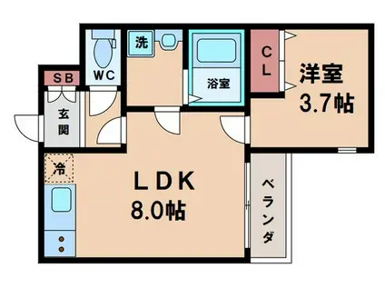 H-MAISON東住吉II(1LDK/3階)の間取り写真