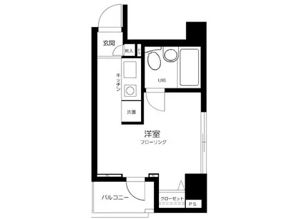 トーシンフェニックス西新宿5丁目弐番館(ワンルーム/2階)の間取り写真