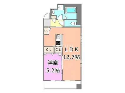 富士見NAMEKI MANSION(1LDK/5階)の間取り写真