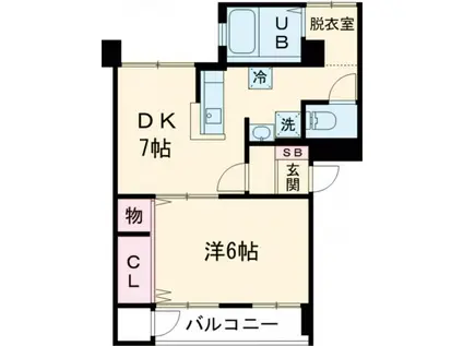 ウェスティン駒沢(1DK/3階)の間取り写真
