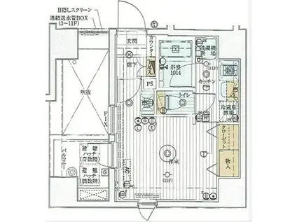 ブライズ森下リベラ(1K/6階)の間取り写真