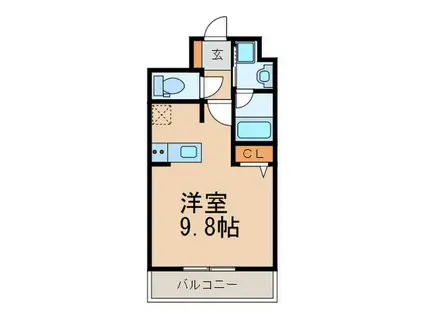 エンクレスト博多STYLE(ワンルーム/6階)の間取り写真
