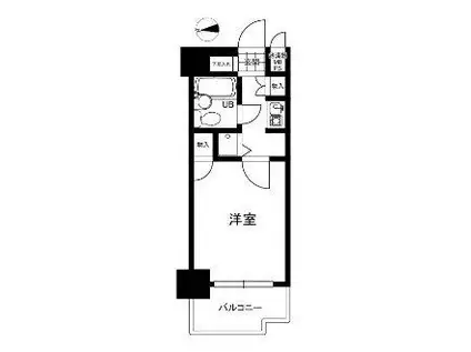 ライオンズマンション東墨田(1K/6階)の間取り写真