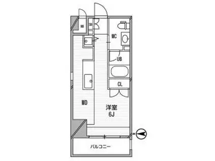 アーデンタワー南堀江(ワンルーム/7階)の間取り写真