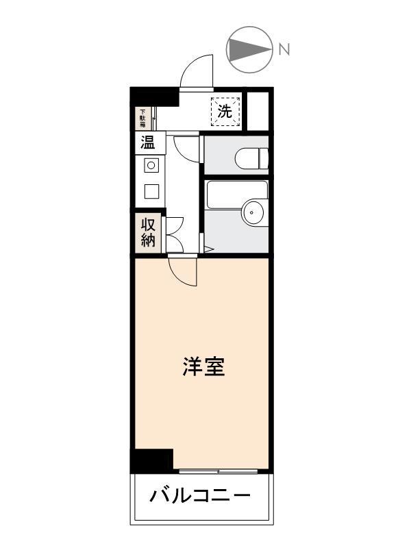 マリオン屋島東(1K/2階)の間取り写真