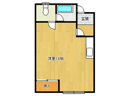 ノースコートII(ワンルーム/3階)の間取り写真