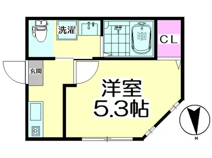 ART SHIKAHAMA(1K/2階)の間取り写真