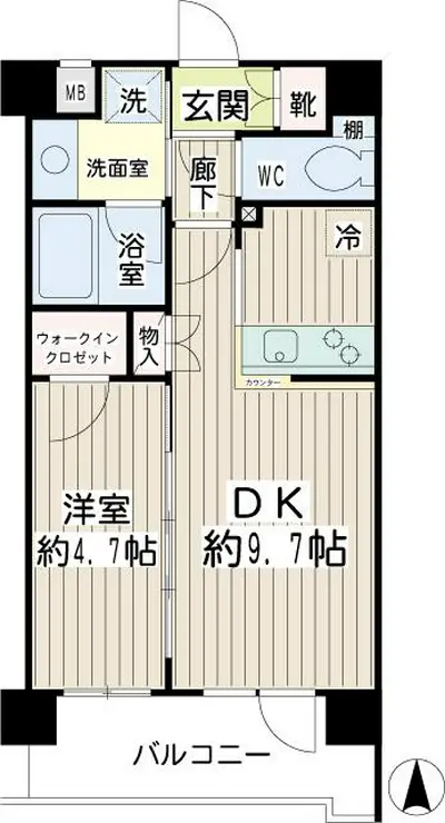 エクセル武蔵小杉 3階階 間取り
