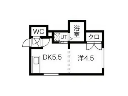 サンコート稲穂II(1DK/2階)の間取り写真