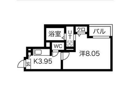 JACK FUNAIRII(1K/2階)の間取り写真