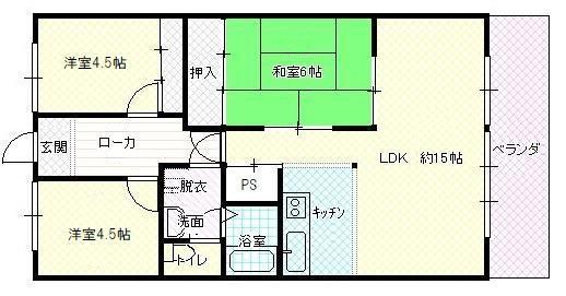 ロイヤルプラザ相生町(3LDK/5階)の間取り写真