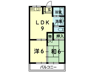 フォルム島崎(2LDK/1階)の間取り写真