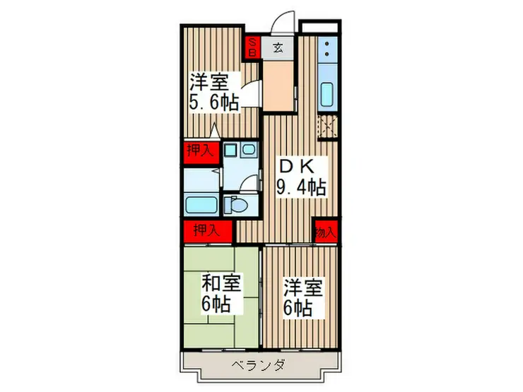 アムール千間台 3階階 間取り