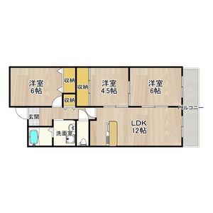 フォレスタ育和(3LDK/4階)の間取り写真