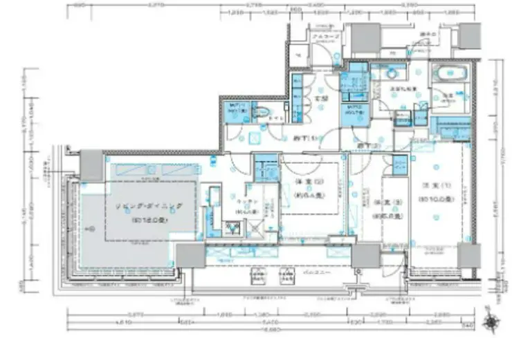 プラウドタワー芝浦 32階階 間取り