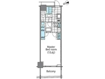 コンフォリア新宿イーストサイドタワー(1K/17階)の間取り写真