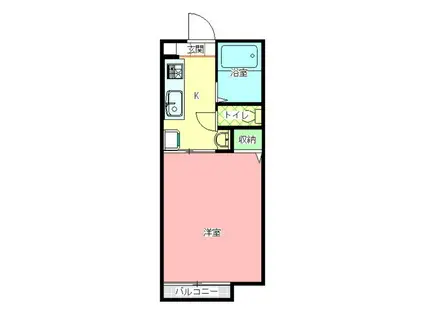 FLAT K&K(1K/2階)の間取り写真