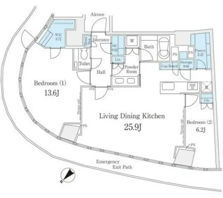 パークコート青山ザ タワー 15階階 間取り