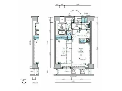 メインステージ板橋志村III(1LDK/2階)の間取り写真
