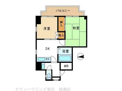 メインステージ北千住(2DK/2階)の間取り写真