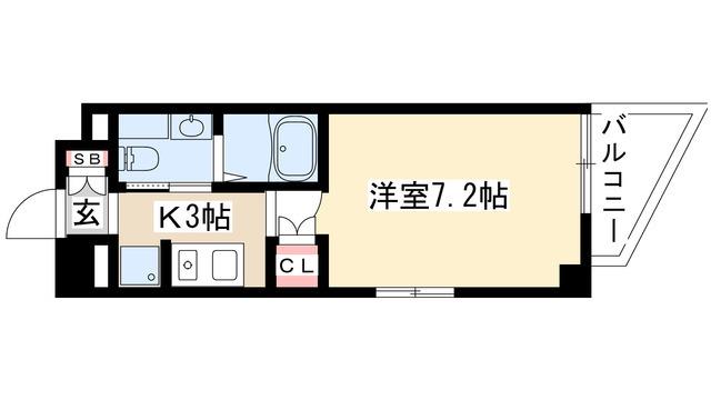 アーデン春岡(1K/4階)の間取り写真