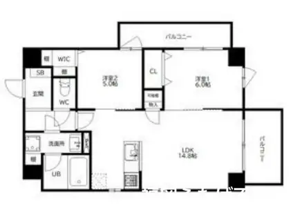 LE VIE BELLE(2LDK/3階)の間取り写真