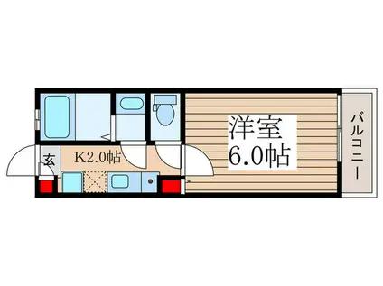 メルベーユ川越(1K/3階)の間取り写真