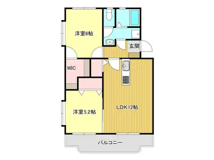 サクセスマンションヨシカワII(2LDK/1階)の間取り写真