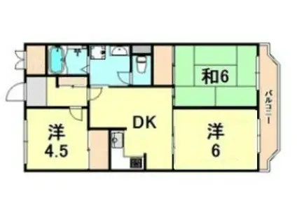 ロイヤル博多駅東(1K/7階)の間取り写真