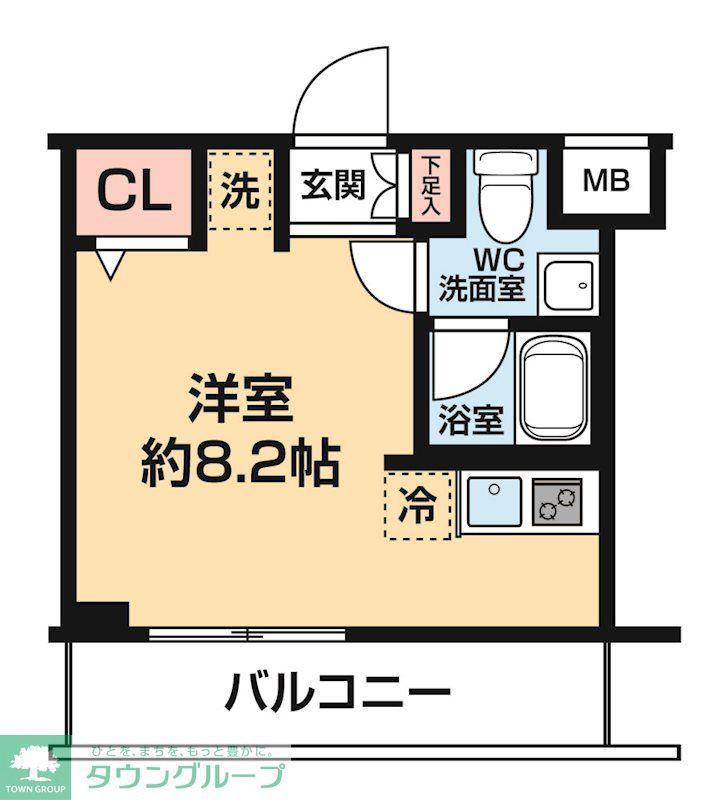 ARCOBALENO KAWASAKI ウエスト(ワンルーム/5階)の間取り写真