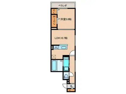 ラ フレーズ(1LDK/3階)の間取り写真