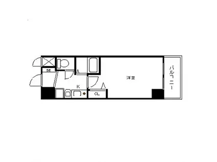 エスリード福島第3(1K/6階)の間取り写真