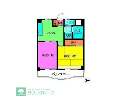 上石神井レジデンス(2K/2階)の間取り写真