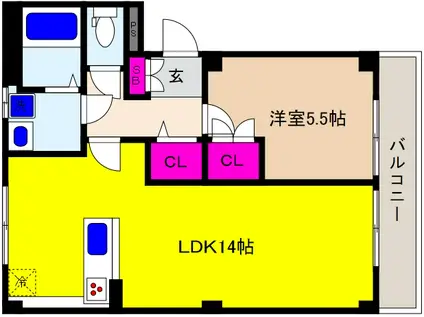 ハーモニーコート東町(1LDK/1階)の間取り写真