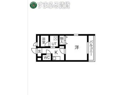 名鉄三河線 碧南中央駅 徒歩10分 3階建 築21年(1K/3階)の間取り写真