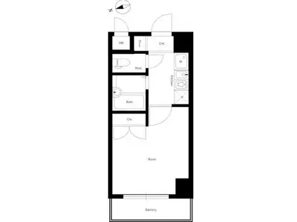 メインステージ荻窪(1K/2階)の間取り写真