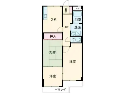 フラワーハイツ(3DK/3階)の間取り写真