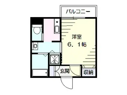 SSK上星川(1K/2階)の間取り写真